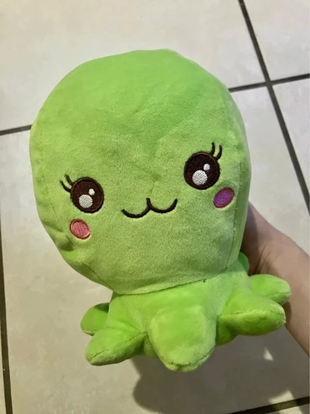 Kawaii Green Octopus Plush Alien Cute Stuffed Animal Creature Toy Japan Style